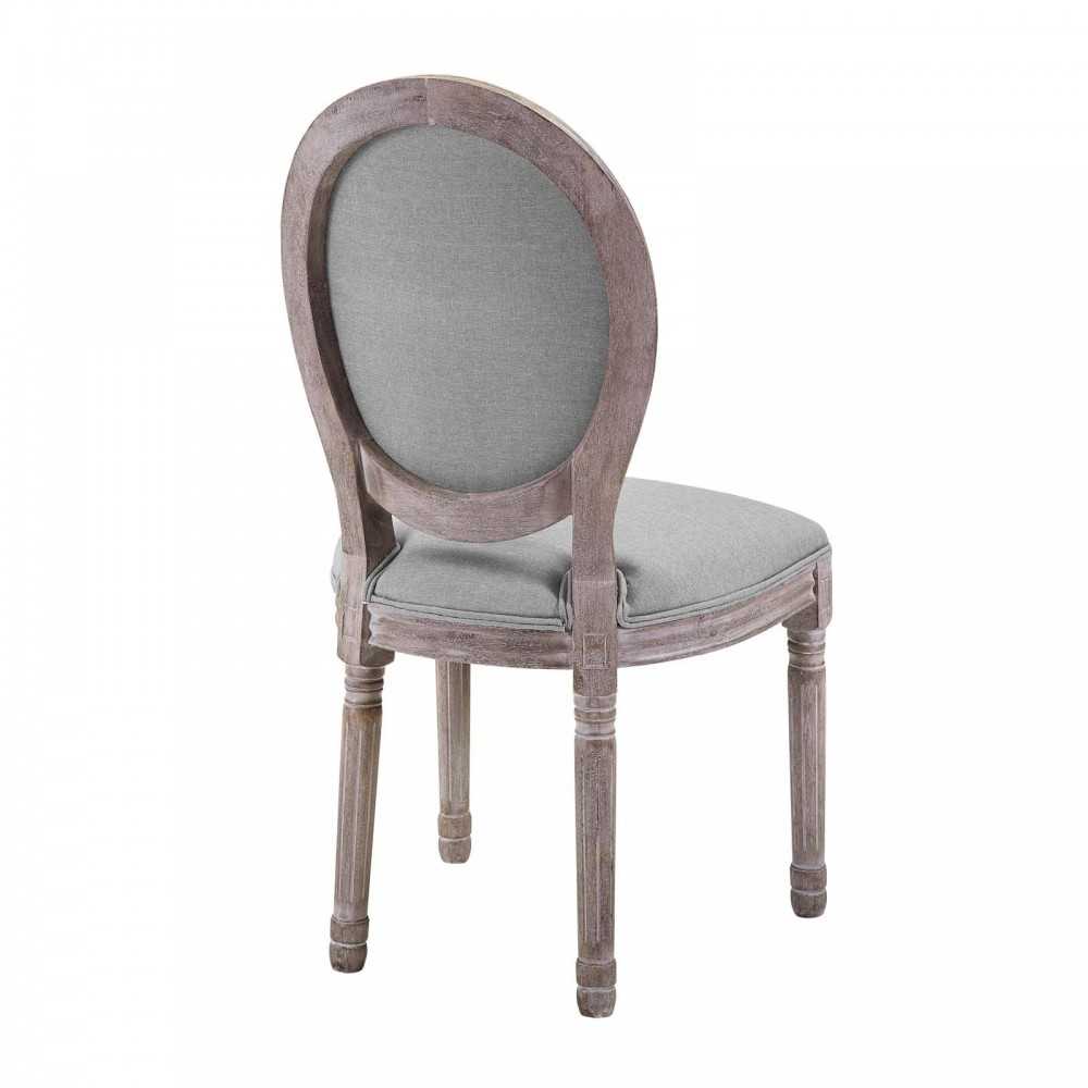 Emanate Dining Side Chair Upholstered Fabric Set of 4, Light Gray