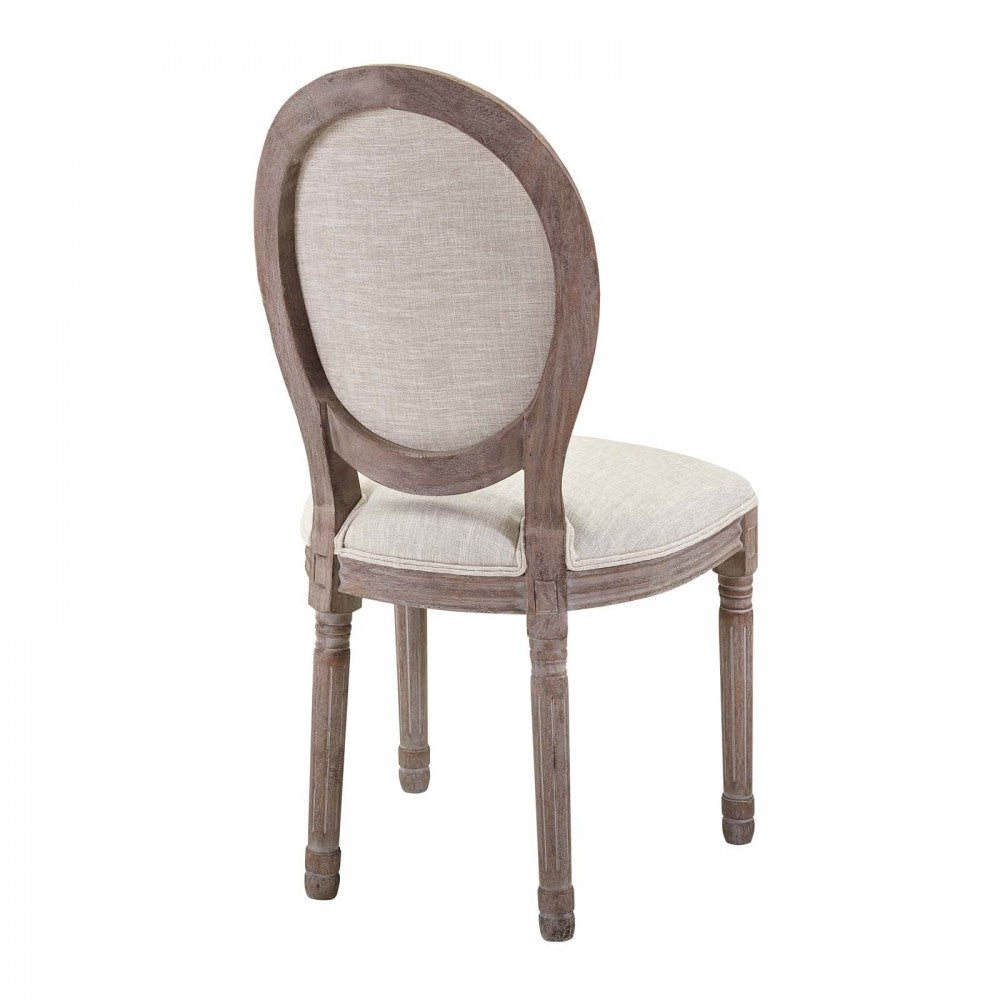 Emanate Dining Side Chair Upholstered Fabric Set of 4, Beige