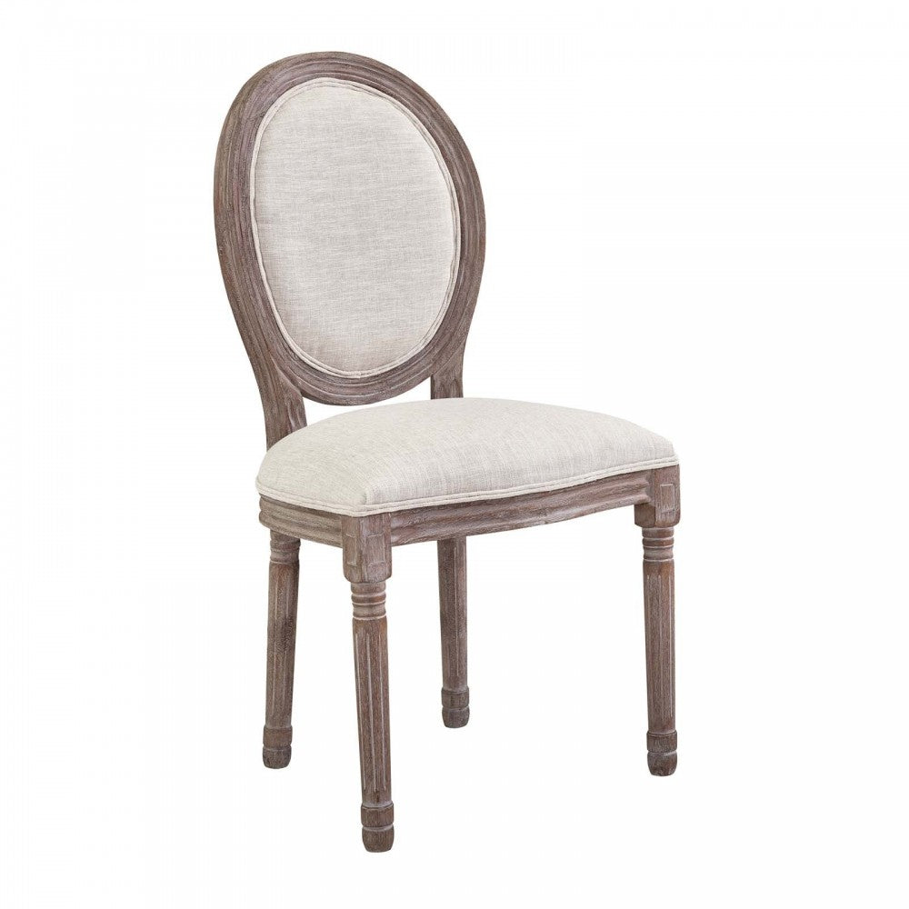 Emanate Dining Side Chair Upholstered Fabric Set of 4, Beige