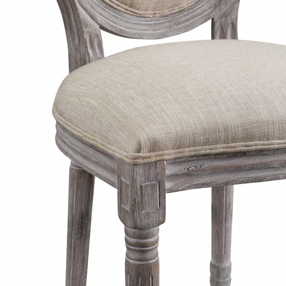 Emanate Dining Side Chair Upholstered Fabric Set of 4, Beige
