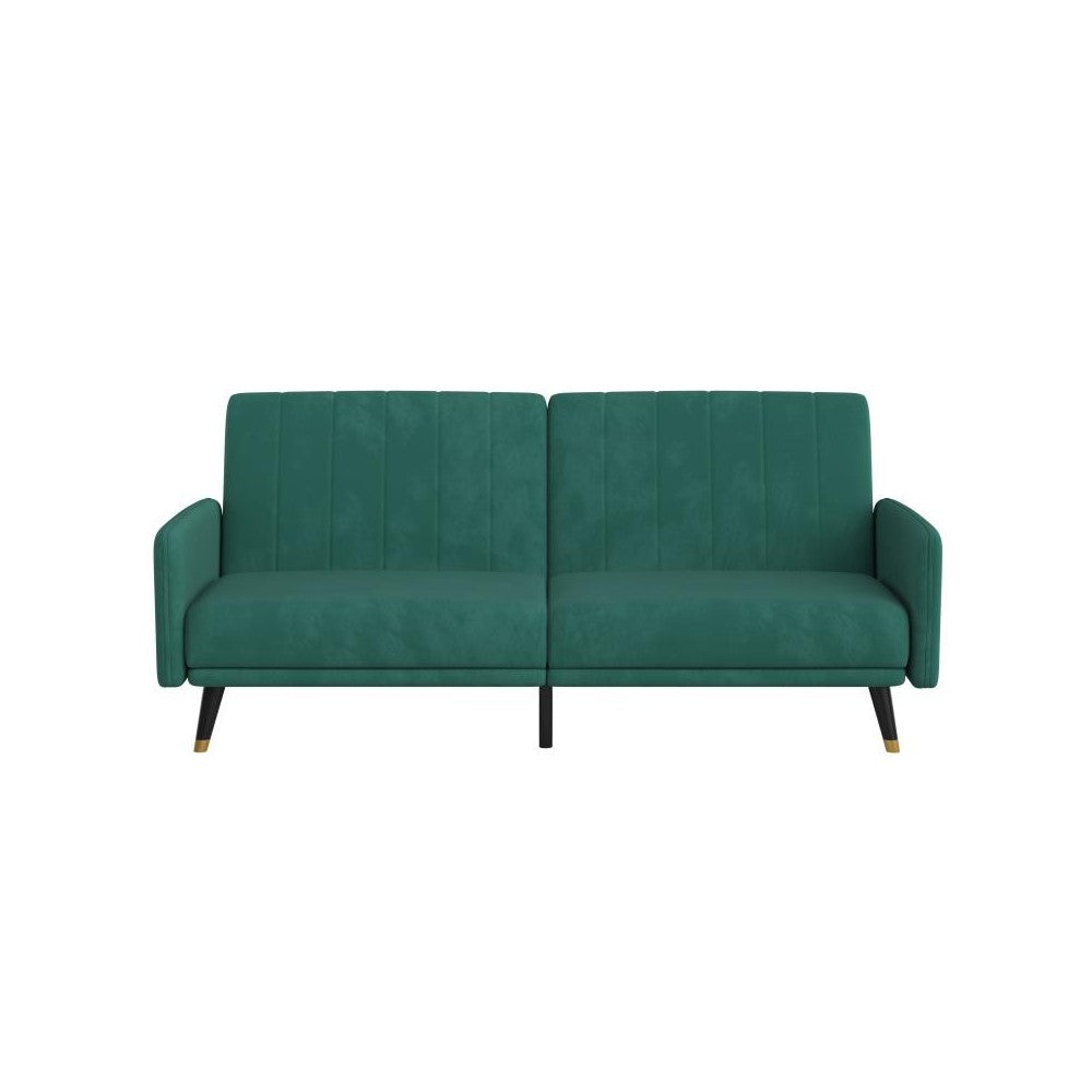 Emerald Velvet Futon Sofa