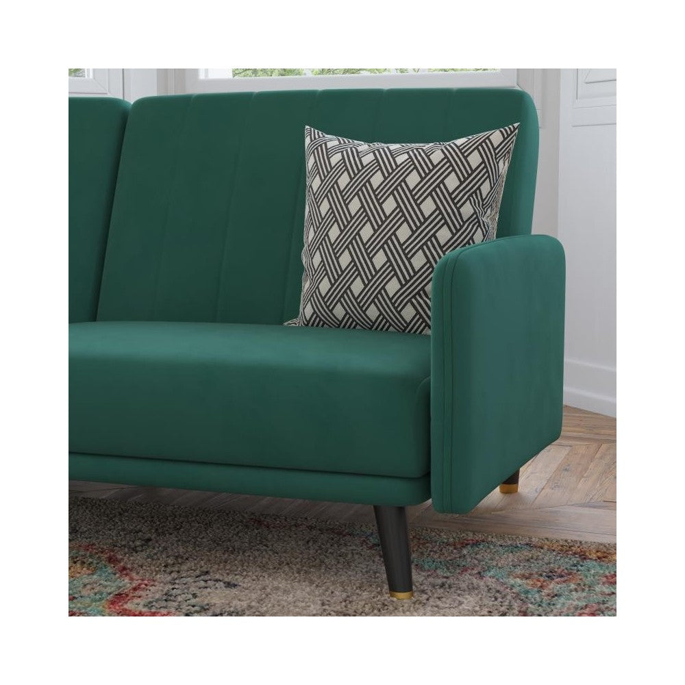 Emerald Velvet Futon Sofa