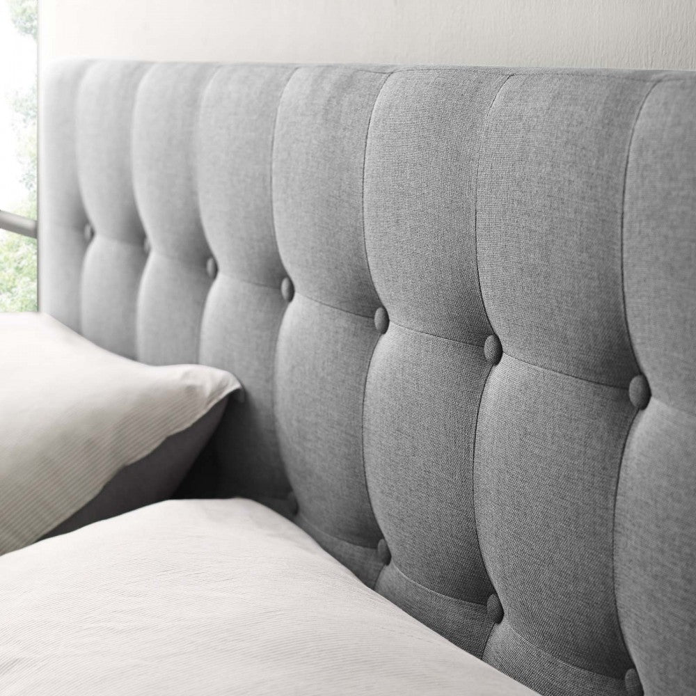 Emily Full Upholstered Fabric Headboard, Gray