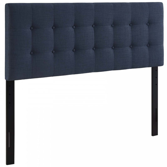 Emily Full Upholstered Fabric Headboard, Navy