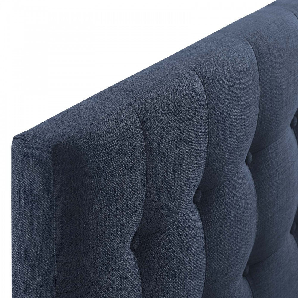 Emily Full Upholstered Fabric Headboard, Navy