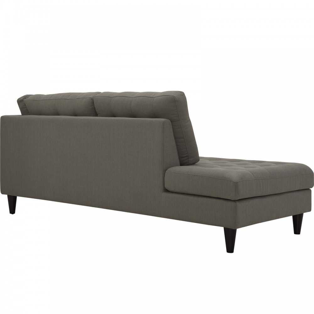 Empress 2 Piece Upholstered Fabric Left Facing Bumper Sectional, Granite