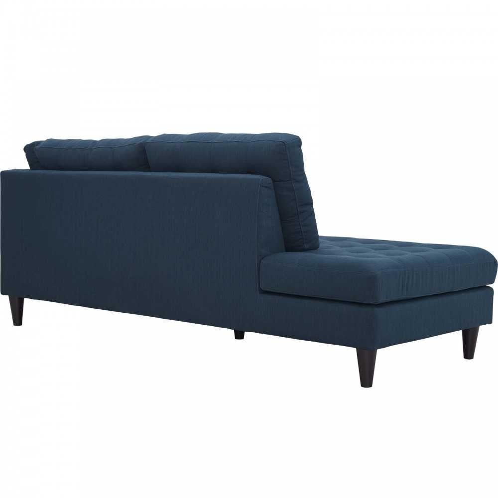 Empress 2 Piece Upholstered Fabric Left Facing Bumper Sectional, Azure