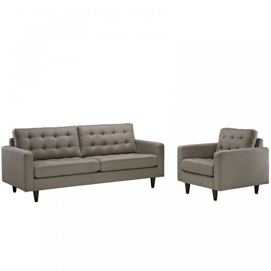 Empress Armchair and Sofa Set of 2, Granite