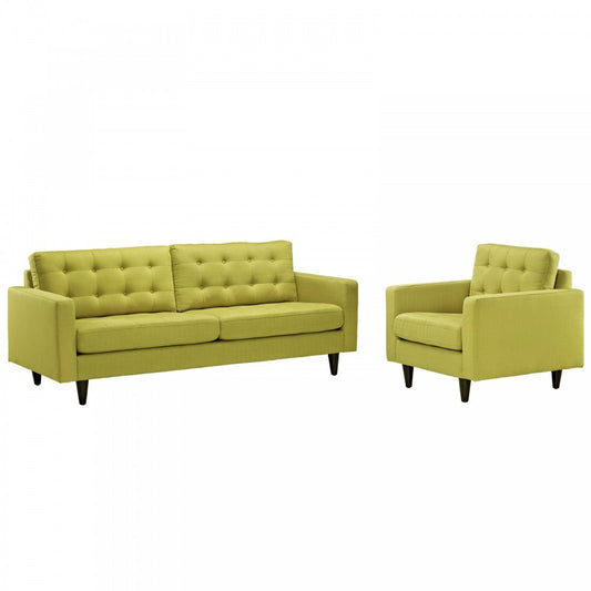Empress Armchair and Sofa Set of 2, Wheatgrass