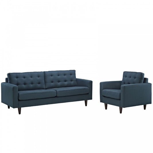 Empress Armchair and Sofa Set of 2, Azure