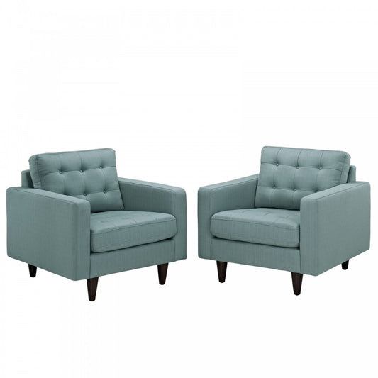 Empress Armchair Upholstered Fabric Set of 2, Laguna