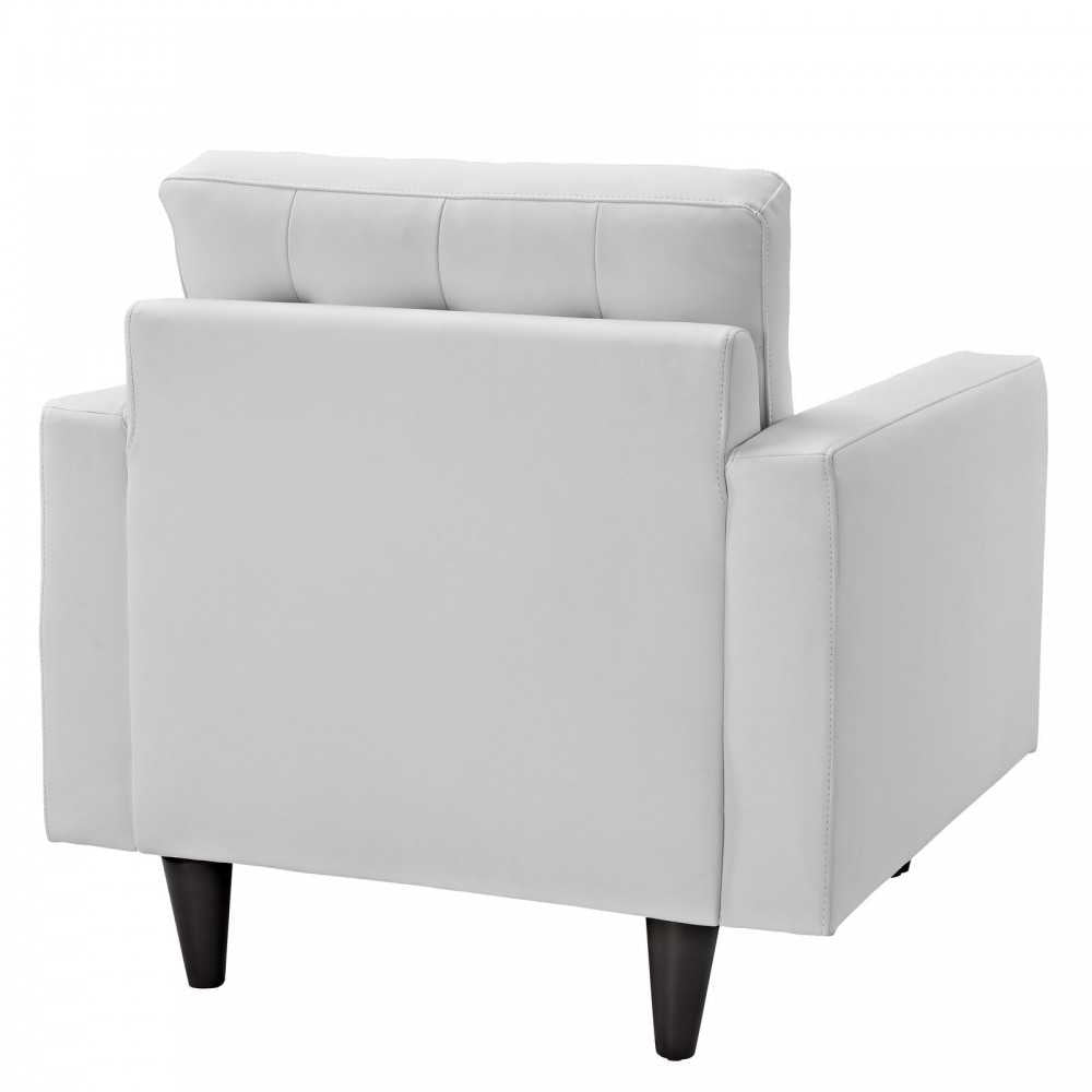 Empress Bonded Leather Armchair, White