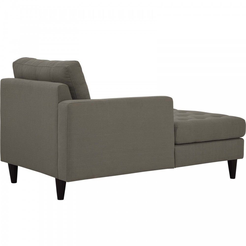 Empress Left-Arm Upholstered Fabric Chaise, Granite