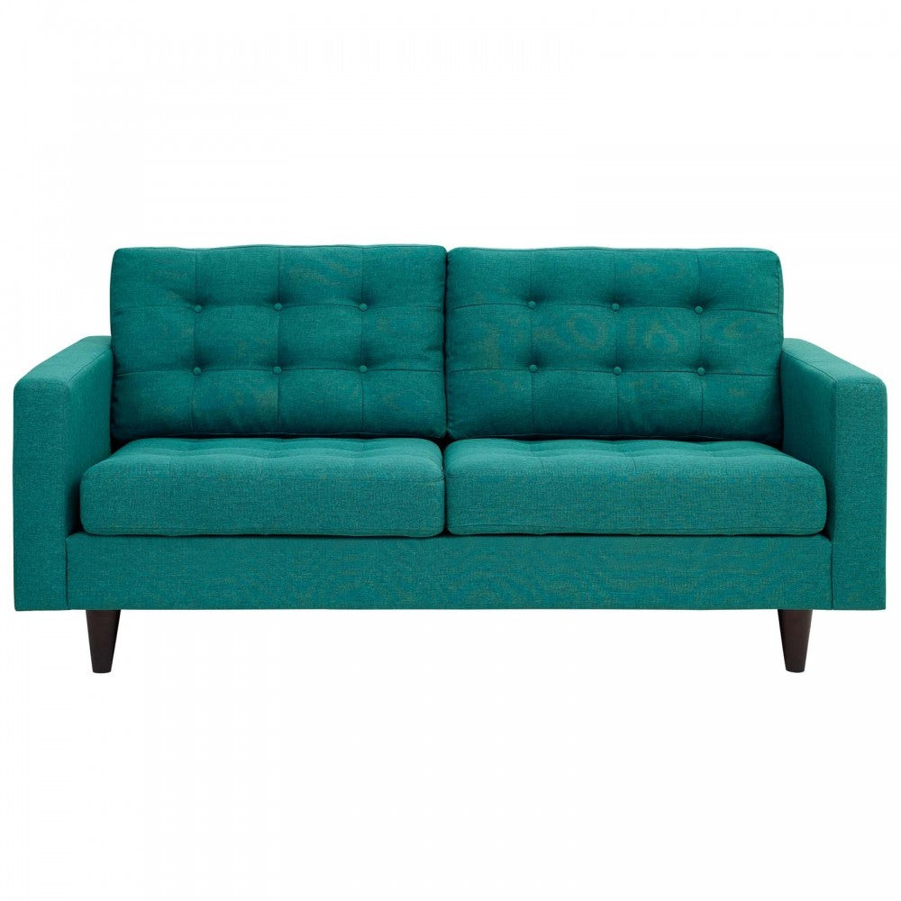 Empress Sofa and Loveseat Set of 2, Teal
