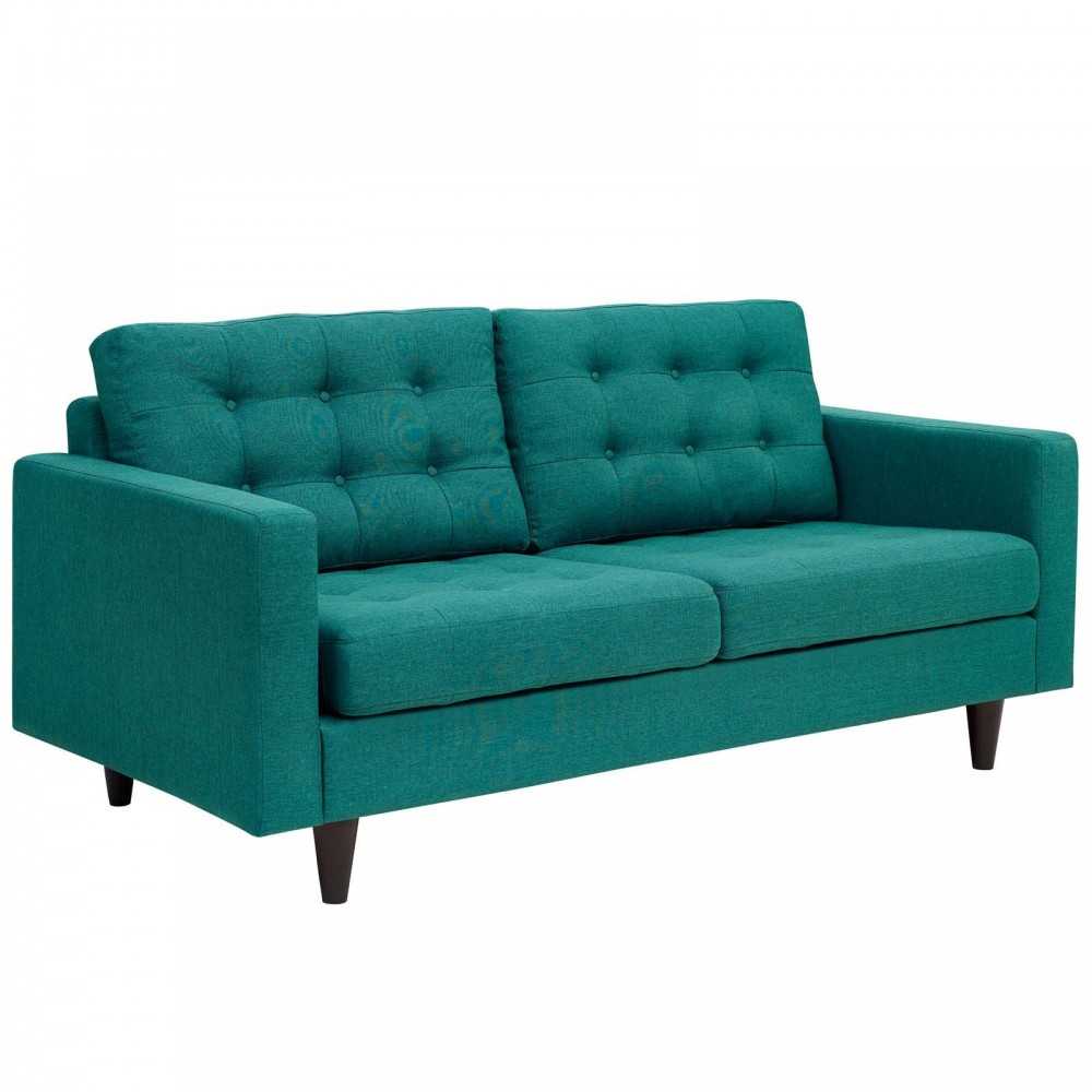 Empress Sofa and Loveseat Set of 2, Teal