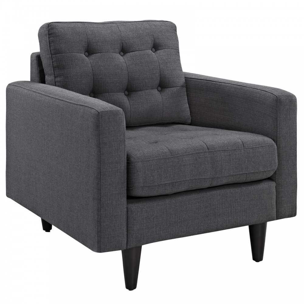 Empress Sofa, Loveseat and Armchair Set of 3, Gray
