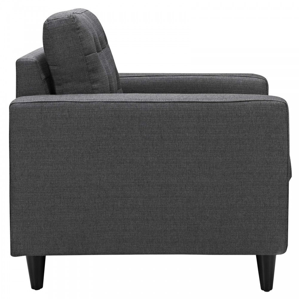 Empress Sofa, Loveseat and Armchair Set of 3, Gray
