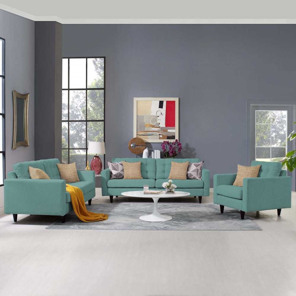 Empress Sofa, Loveseat and Armchair Set of 3, Laguna