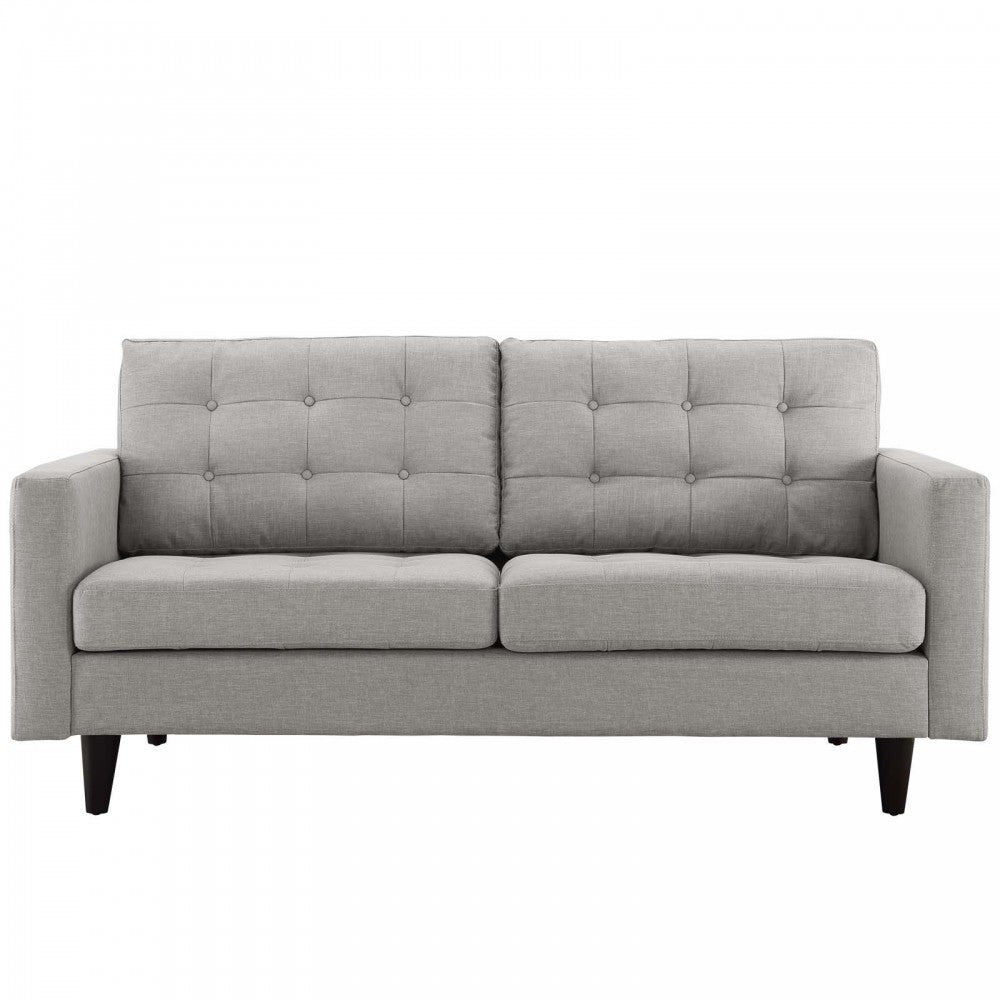 Empress Sofa, Loveseat and Armchair Set of 3, Light Gray