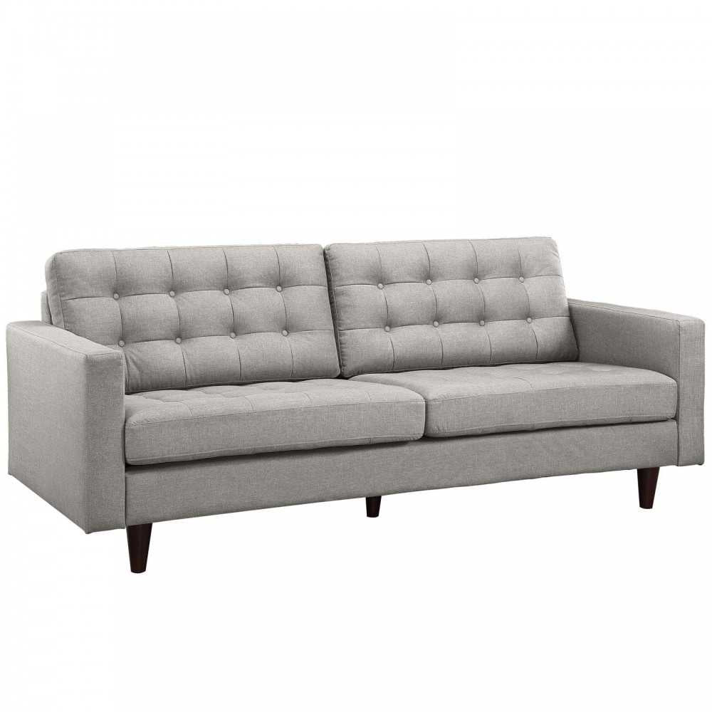 Empress Sofa, Loveseat and Armchair Set of 3, Light Gray