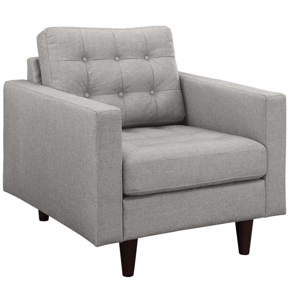 Empress Sofa, Loveseat and Armchair Set of 3, Light Gray