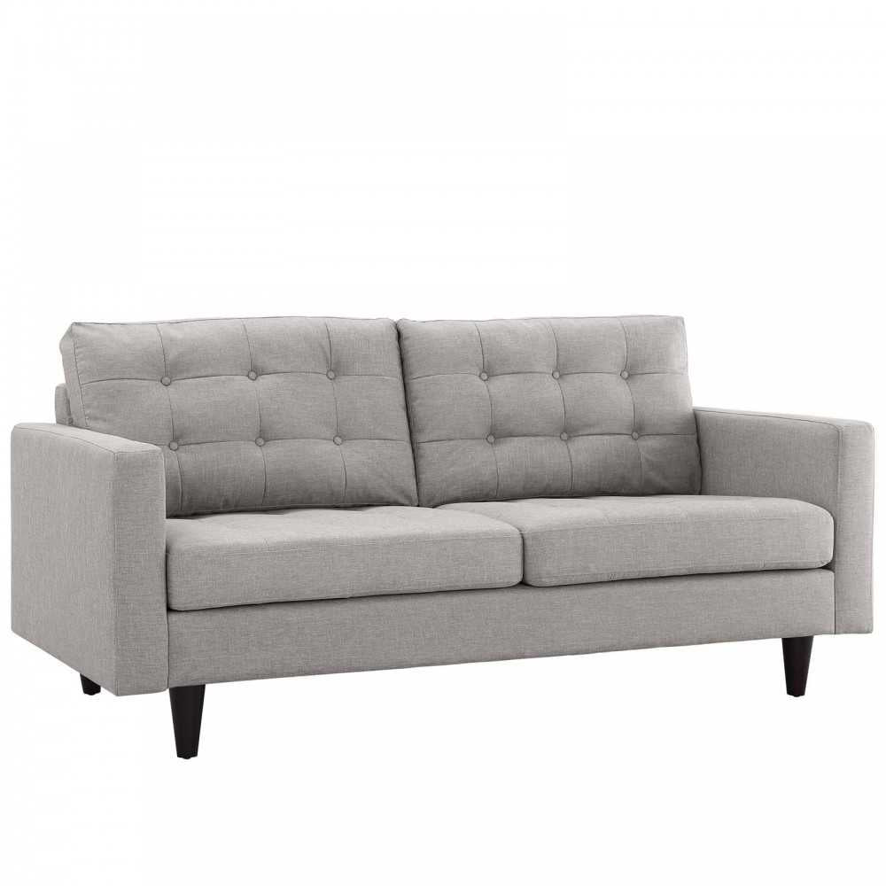 Empress Sofa, Loveseat and Armchair Set of 3, Light Gray