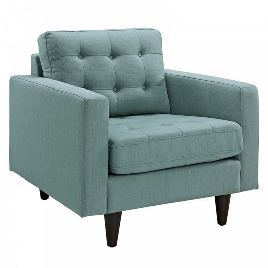 Empress Upholstered Fabric Armchair, Laguna