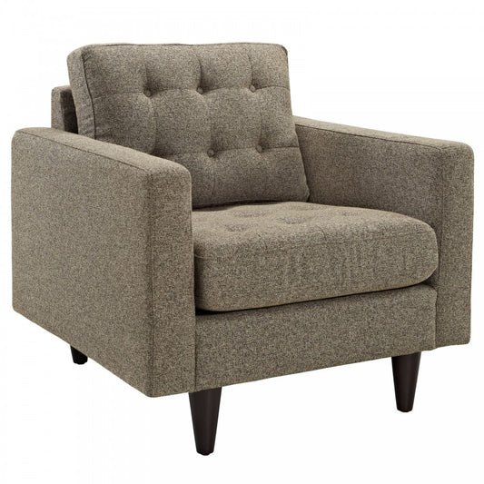 Empress Upholstered Fabric Armchair, Oatmeal