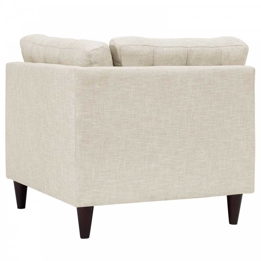 Empress Upholstered Fabric Corner Sofa, Beige