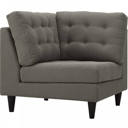 Empress Upholstered Fabric Corner Sofa, Granite