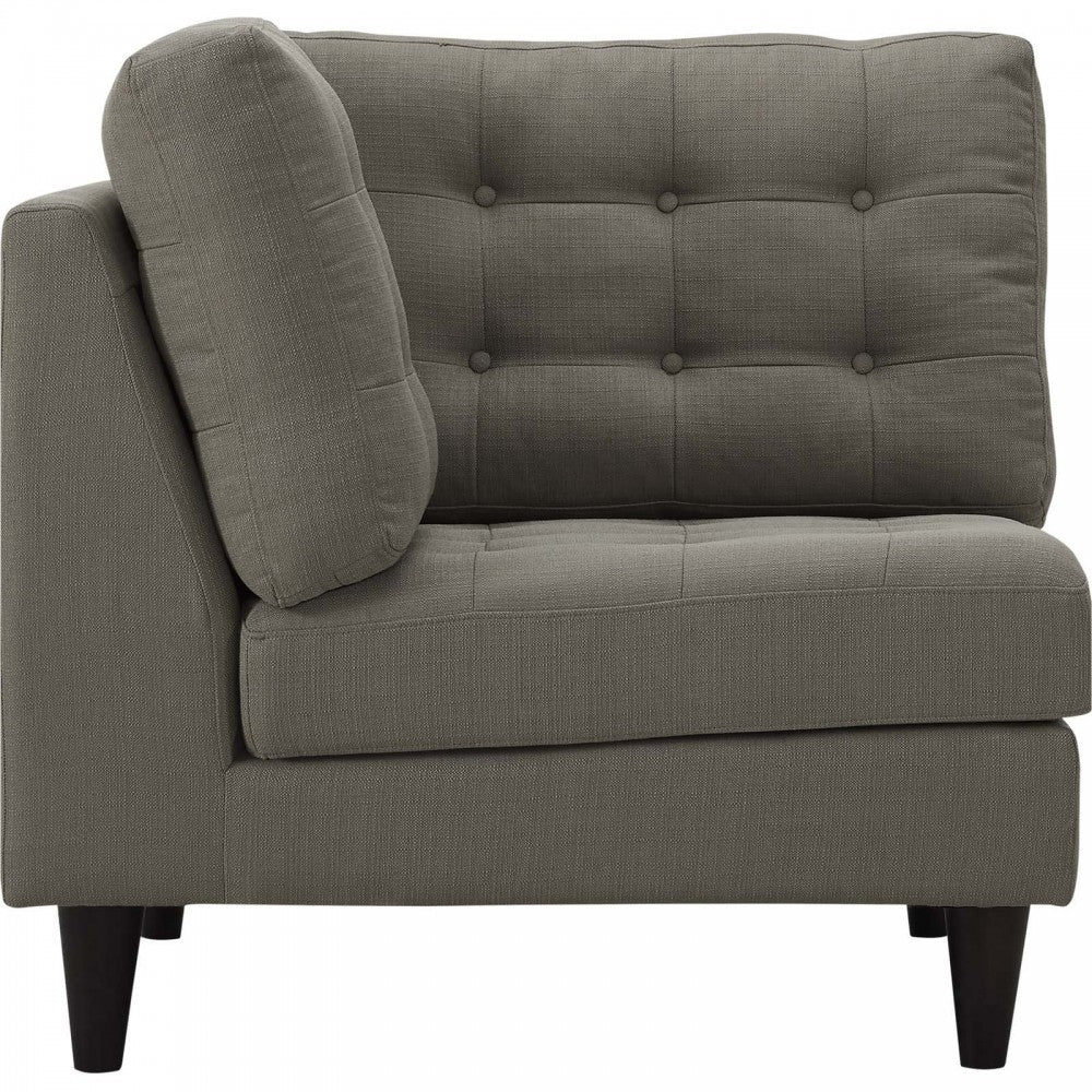 Empress Upholstered Fabric Corner Sofa, Granite