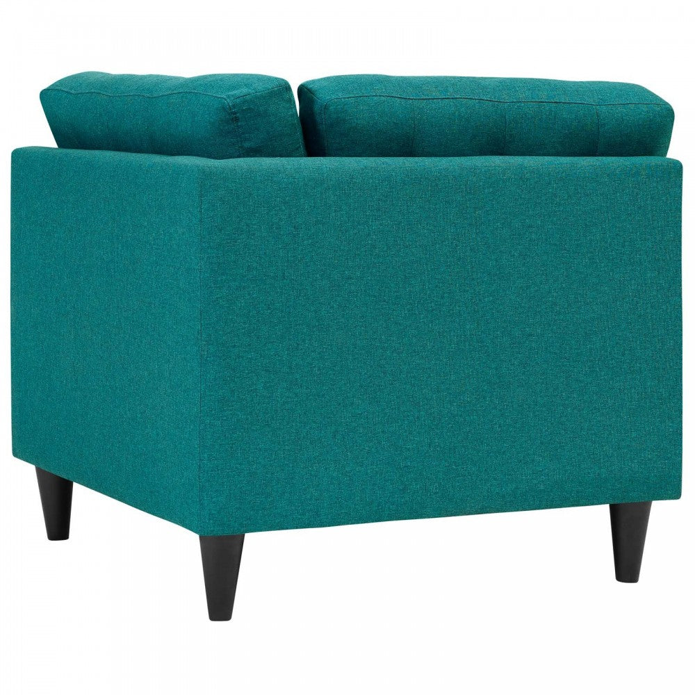 Empress Upholstered Fabric Corner Sofa, Teal