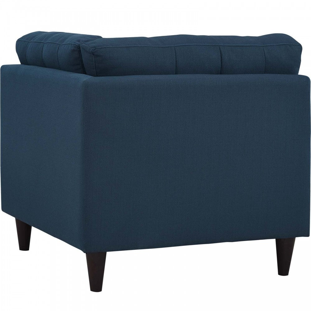 Empress Upholstered Fabric Corner Sofa, Azure