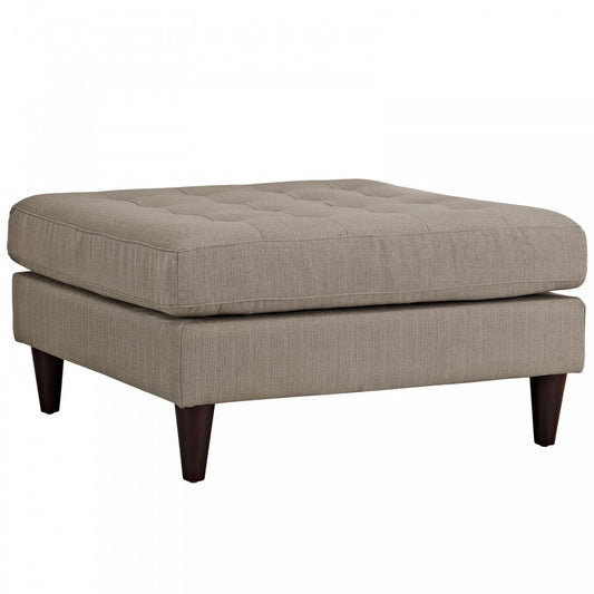 Empress Upholstered Fabric Large Ottoman, Granite