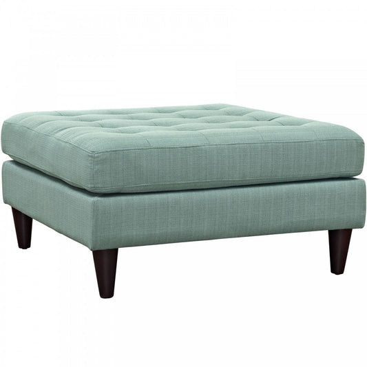 Empress Upholstered Fabric Large Ottoman, Laguna