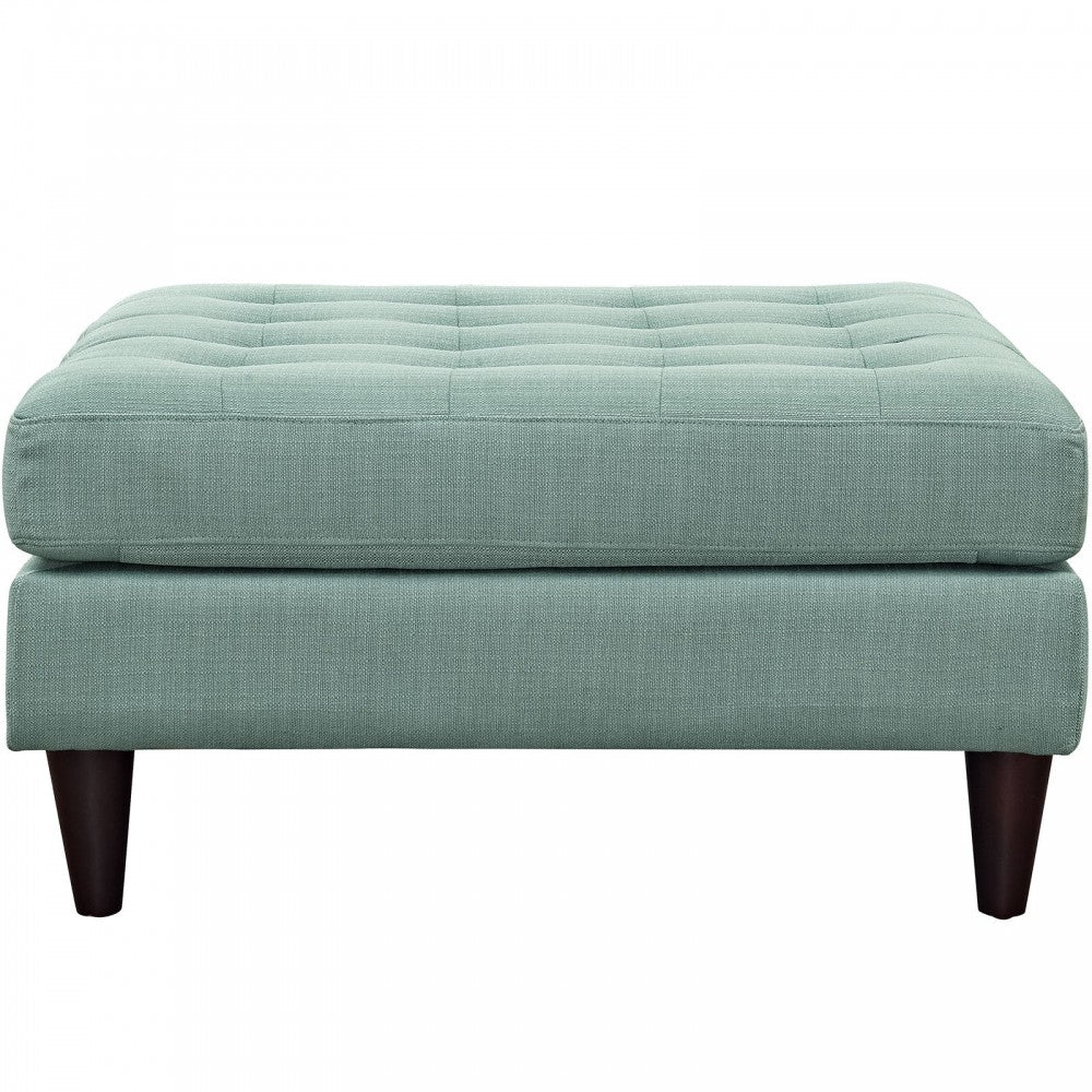 Empress Upholstered Fabric Large Ottoman, Laguna