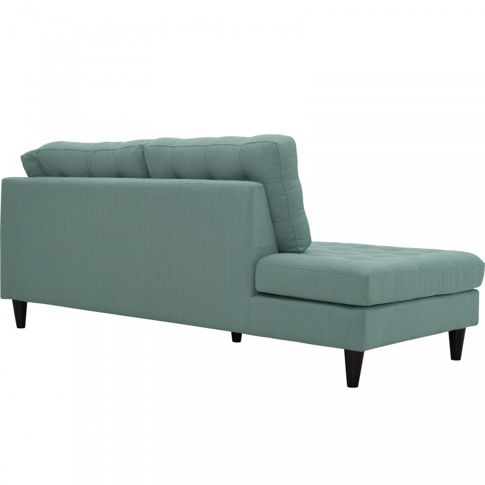 Empress Upholstered Fabric Left Facing Bumper, Laguna