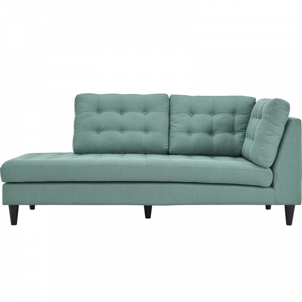 Empress Upholstered Fabric Left Facing Bumper, Laguna