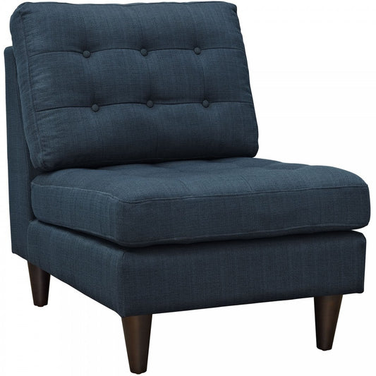 Empress Upholstered Fabric Lounge Chair, Azure