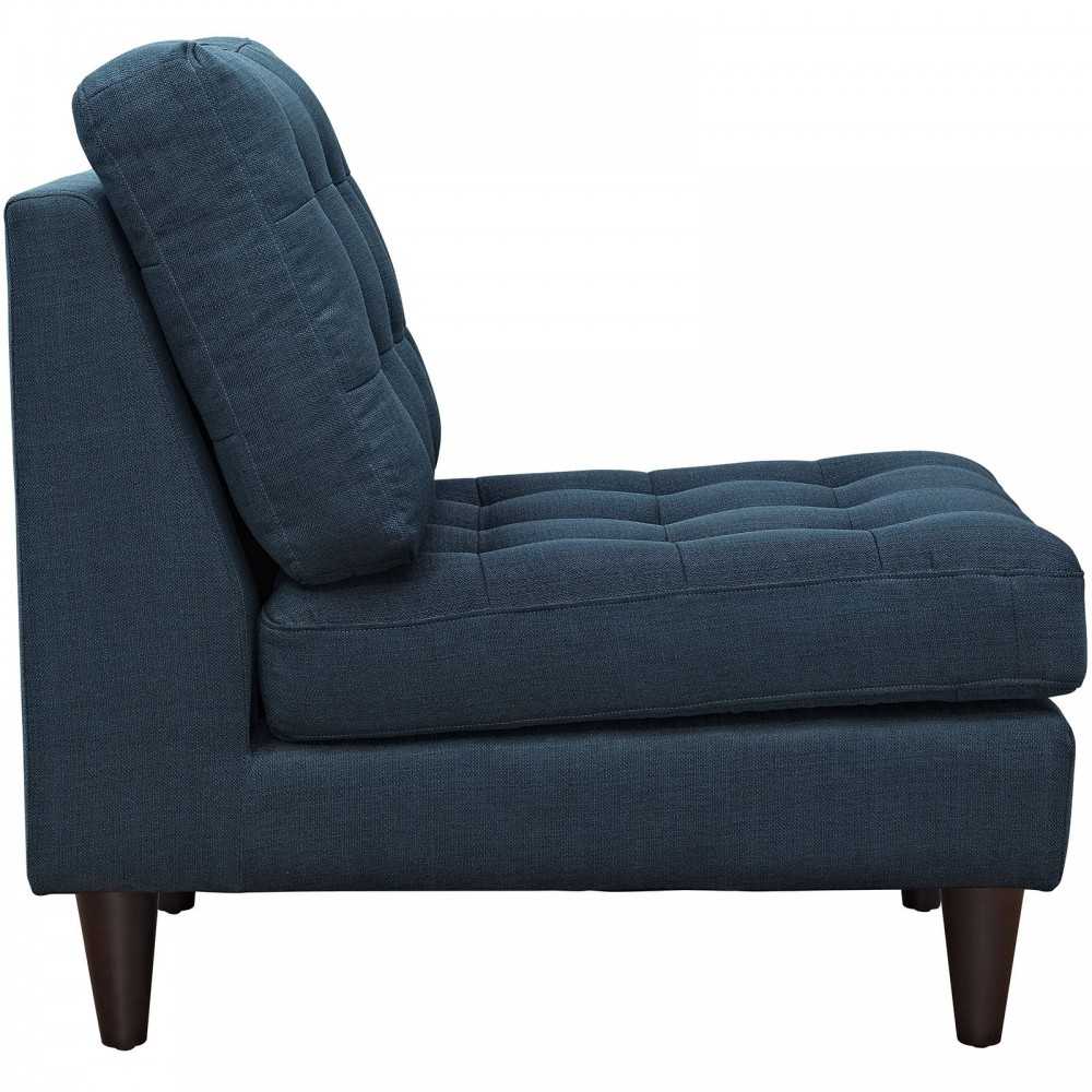 Empress Upholstered Fabric Lounge Chair, Azure