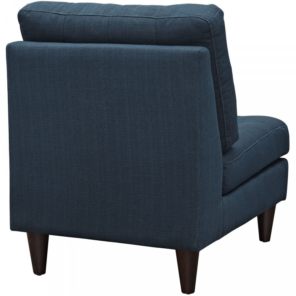 Empress Upholstered Fabric Lounge Chair, Azure