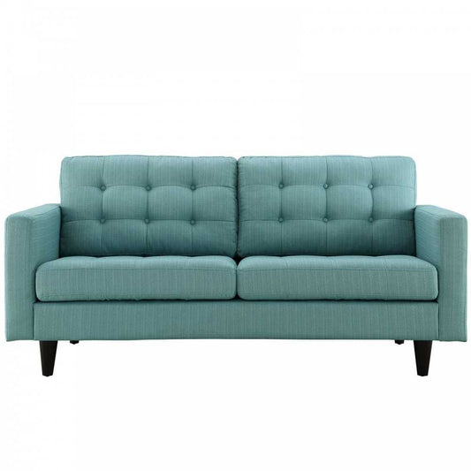 Empress Upholstered Fabric Loveseat, Laguna