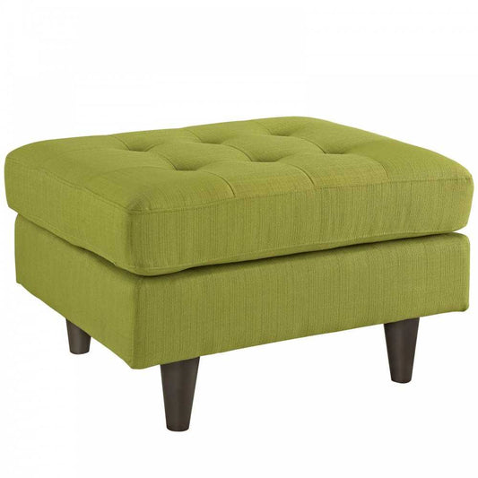 Empress Upholstered Fabric Ottoman, Wheatgrass