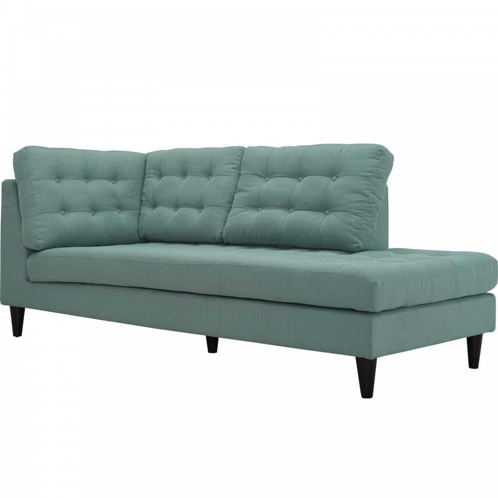 Empress Upholstered Fabric Right Facing Bumper, Laguna