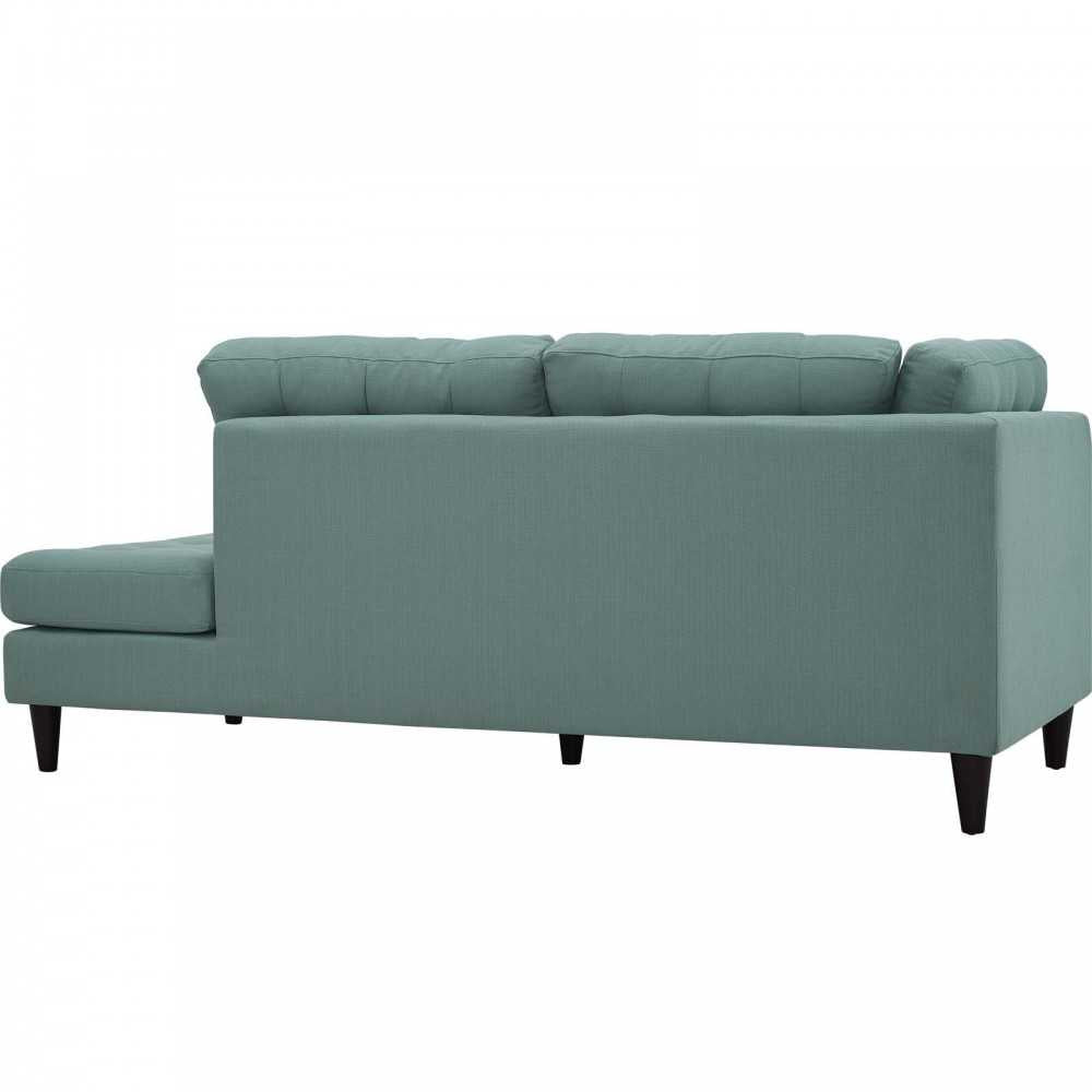 Empress Upholstered Fabric Right Facing Bumper, Laguna