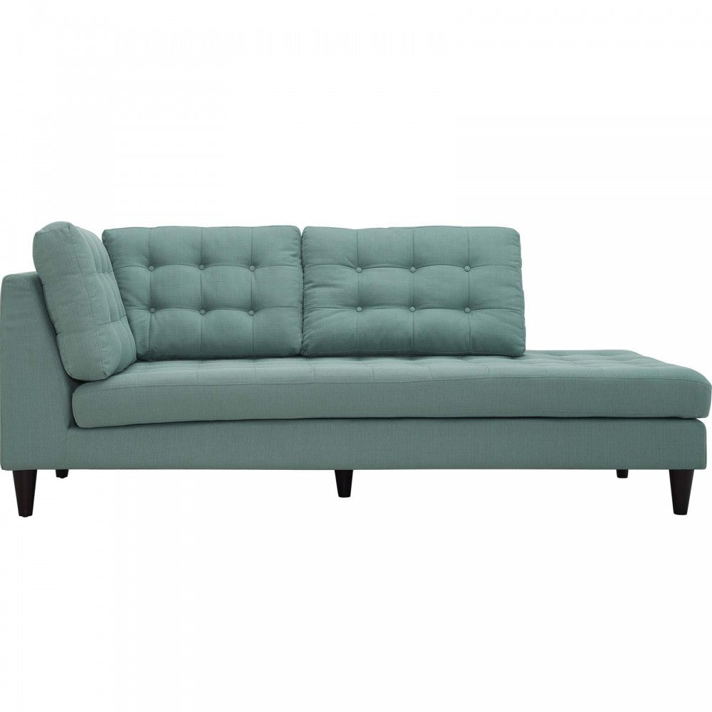 Empress Upholstered Fabric Right Facing Bumper, Laguna