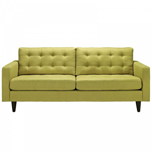 Empress Upholstered Fabric Sofa, Wheatgrass