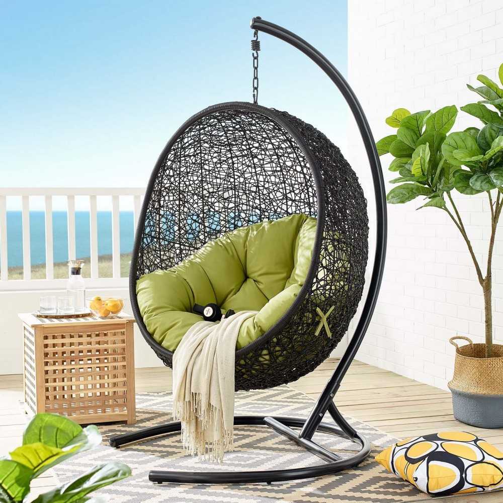 Encase Swing Outdoor Patio Lounge Chair, Peridot