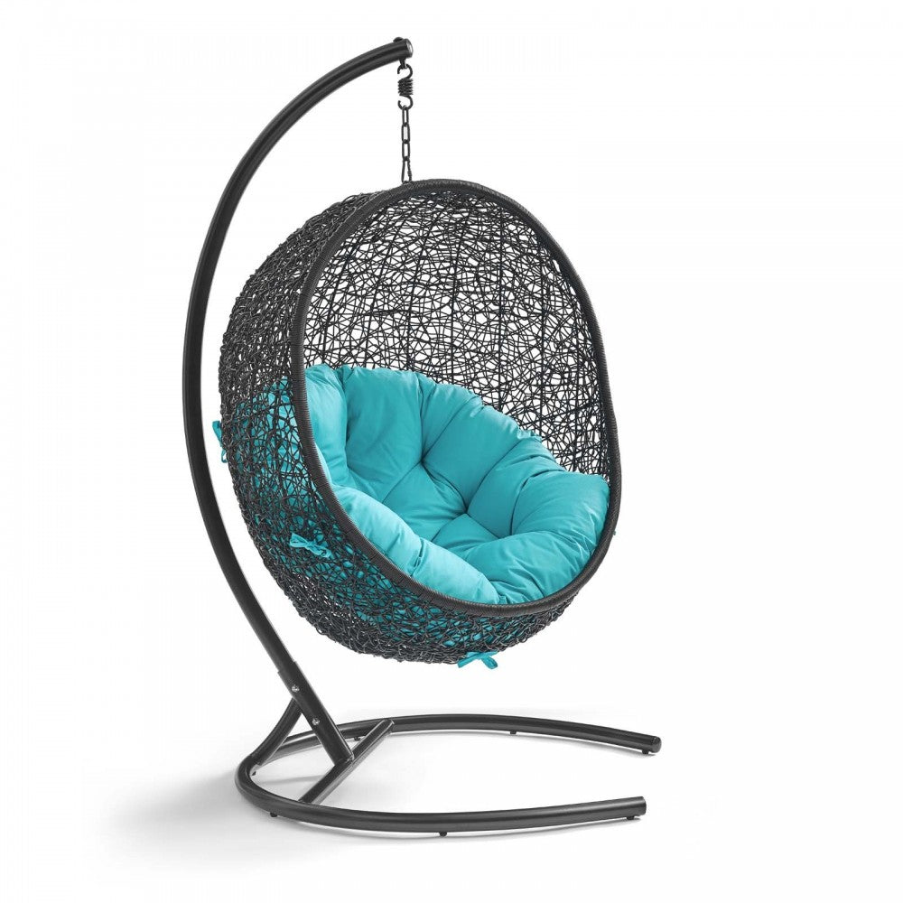 Encase Swing Outdoor Patio Lounge Chair, Turquoise