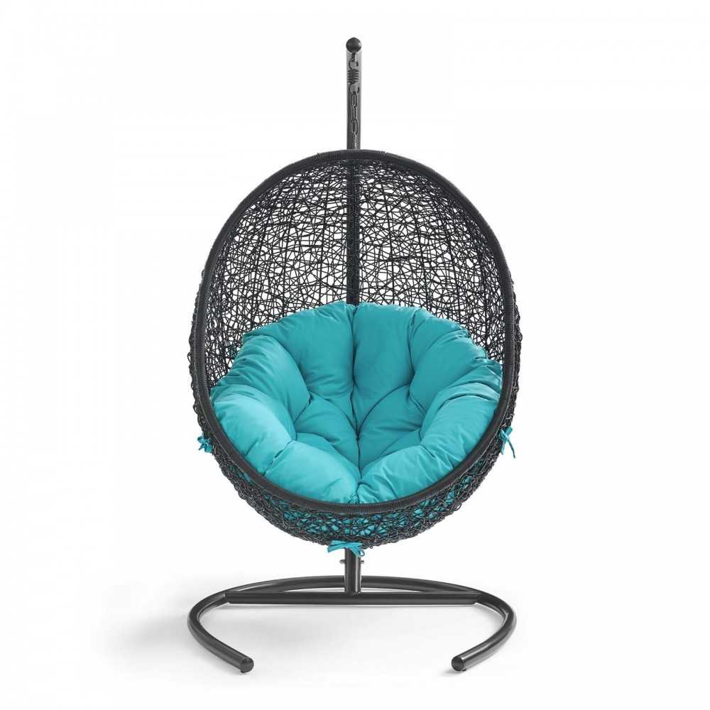 Encase Swing Outdoor Patio Lounge Chair, Turquoise